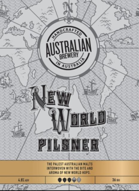 New World Pilsner 4.8%, Esker Beer Co. (Australian Brewery), Australia