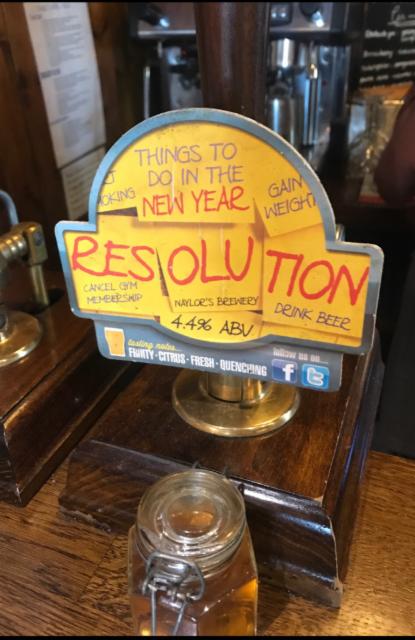 New Year Resolution 4.4%, Naylor's Brewery, England