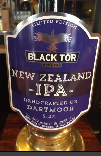 New Zealand IPA 5.2%, Black Tor Brewery, England