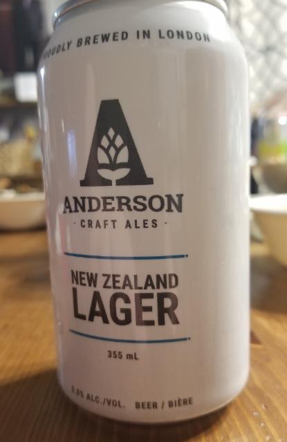 New Zealand Lager 5.0%, Anderson Craft Ales, Canada