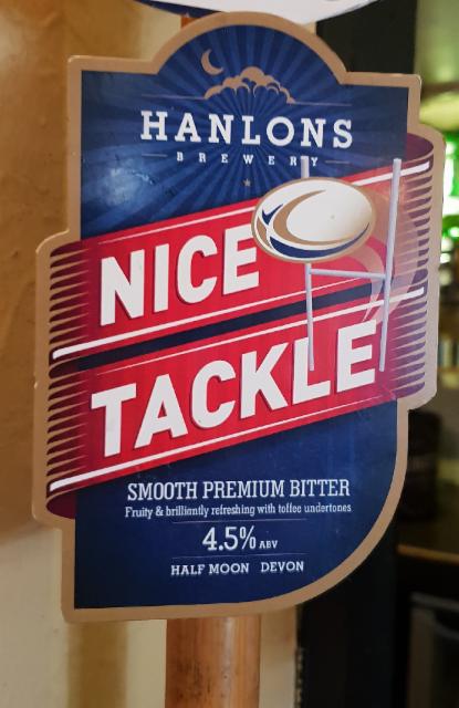 Nice Tackle 4.5%, Hanlons Brewery, England