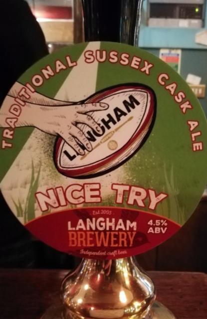 Nice Try 4.5%, Langham Brewery, England