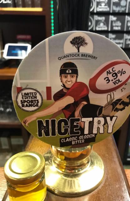 Nice Try 3.9%, Quantock Brewery, England
