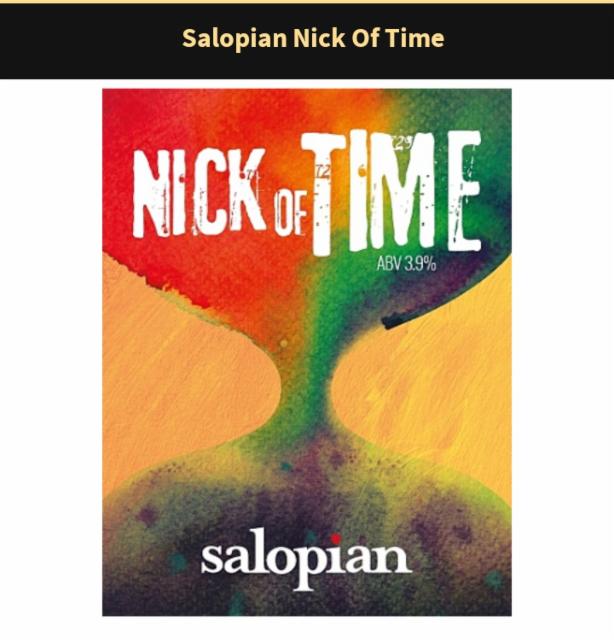 Nick of Time 3.9%, Salopian Brewery, England