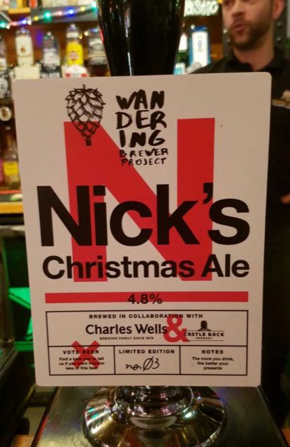 Nick's Christmas Ale 4.8%, Wandering Brewer Project, England