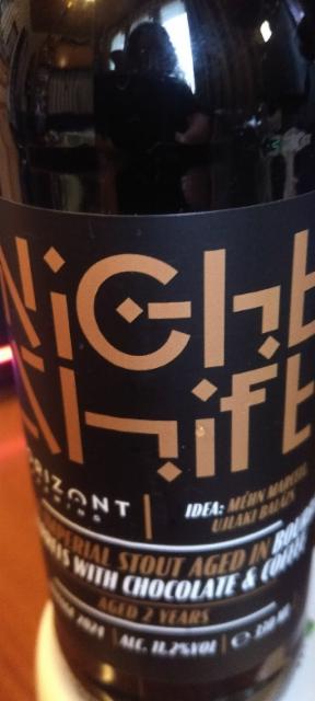 Night Shift Vintage 2024 - Russian Imperial Stout Aged In Bourbon Barrels With Chocolate, Horizont Brewing