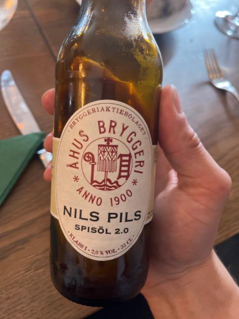 Nils pils 2.0%, Åhus Bryggeri, Sweden