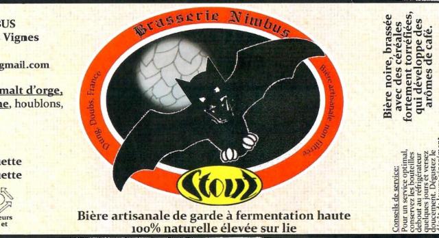 Nimbus Stout 7.6%, Brasserie Nimbus, France