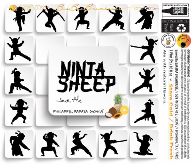 Ninja Sheep - Pineapple, Papaya, Coconut 4.5%, Baa Baa Brewhouse, United States