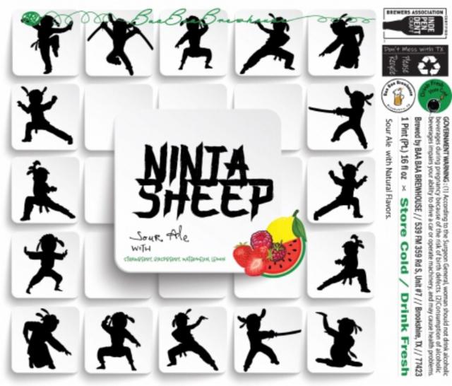 Ninja Sheep - Raspberry, Strawberry, Watermelon, Lemon 6.7%, Baa Baa Brewhouse, United States