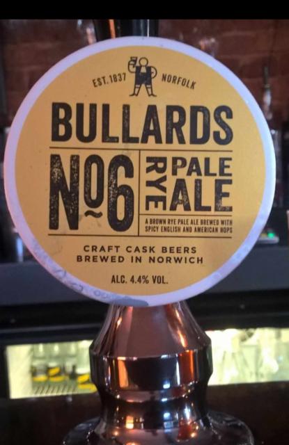 No.6 Rye Pale Ale 4.4%, Bullards, England