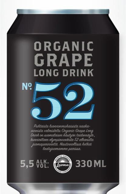 No. 52 Organic Grape Long Drink 5.5%, Saimaa Brewing Company, Finland