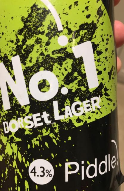 No 1 Dorset Lager 4.3%, Piddle Brewery, England
