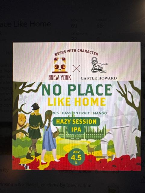 No Place Like Home 4.5%, Brew York, England