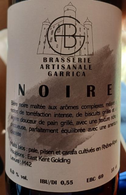 Noir, Brasserie artisanale Garrica