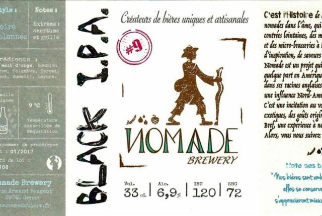 Nomade Black IPA 6.9%, Nomade Brewery, France