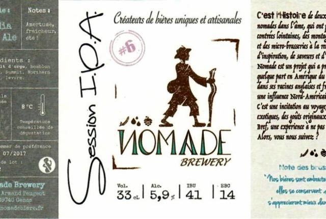 Nomade Session IPA 5.9%, Nomade Brewery, France