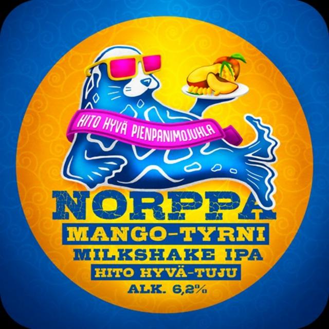 Norppa Mango-Tyrni Milkshake IPA 6.2%, Panimoyhtiö Tuju, Finland