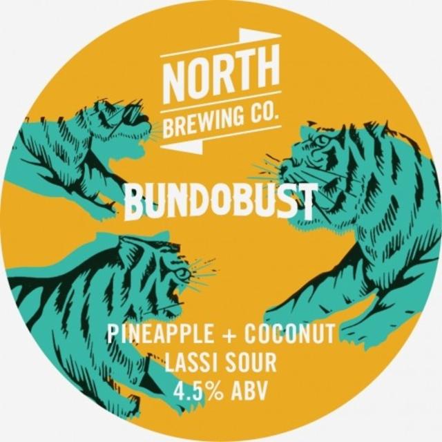 North X Bundobust Pineapple + Coconut Lassi Sour 4.5%, North Brewing Co., England