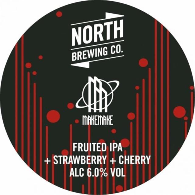 North X Makemake Fruited IPA + Strawberry + Cherry 6.0%, North Brewing Co., England
