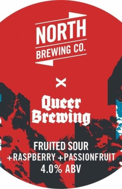 North X Queer Fruited Sour + Raspberry + Passionfruit 4.0%, North Brewing Co., England