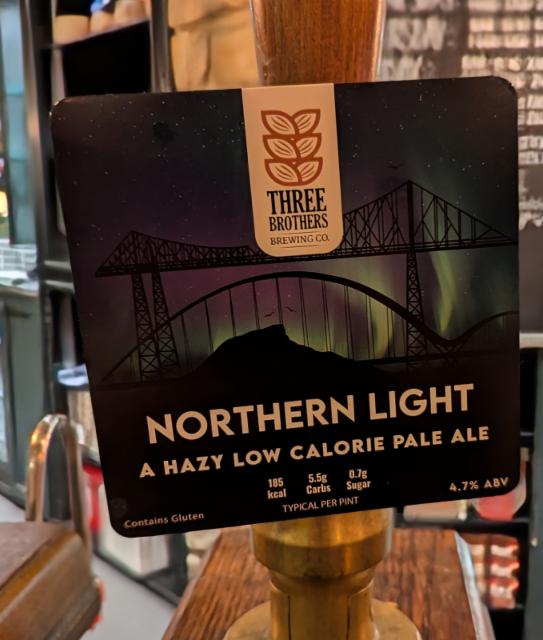 Northern Light 4.7%, Three Brothers Brewing Co, England