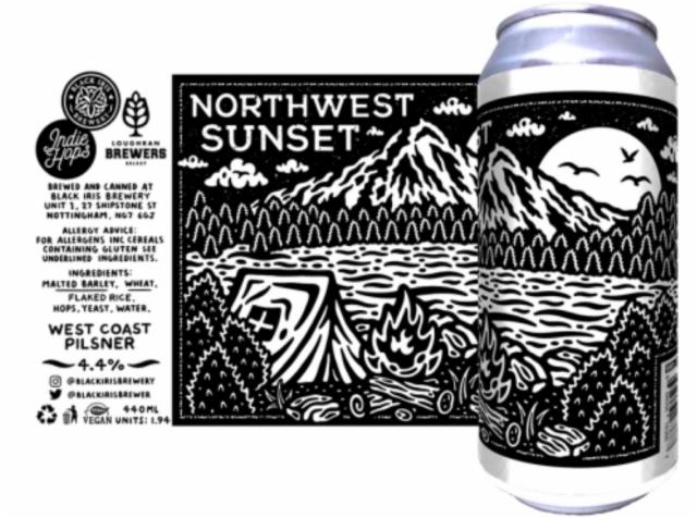 Northwest sunset 4.4%, Black Iris Brewery, England