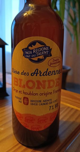Nos regions ont du talent - Bière blonde des Ardennes 7.0%, Société Ardennaise De Brasserie (Ardwen), France
