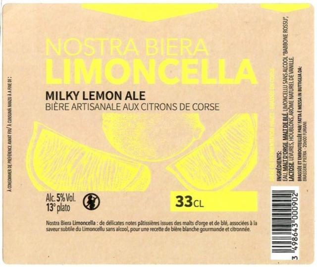 Nostra Biera Limoncella 5.0%, Brasserie Pietra, France