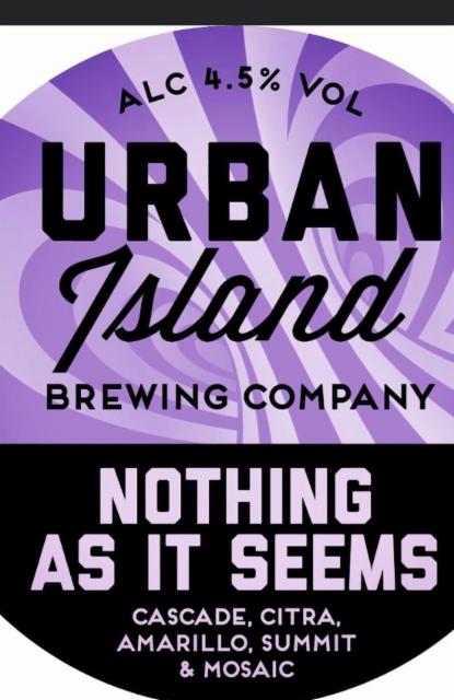 Nothing As it Seems 4.5%, Urban Island Brewing Co Limited, England