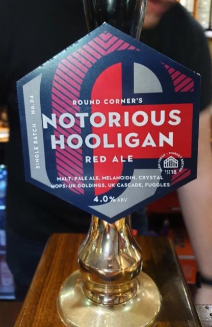 Notorious Hooligan 4.0%, Round Corner Brewing, England