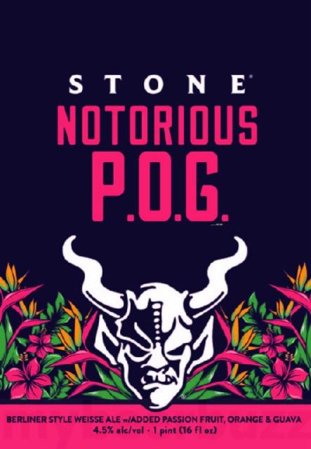 Notorious P.O.G. 4.7%, Stone Brewing (Sapporo Breweries), United States