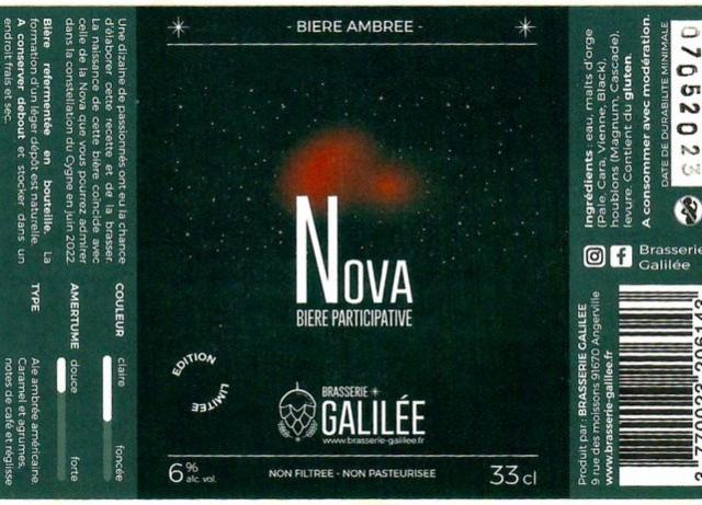Nova 6.0%, Brasserie Galilée, France