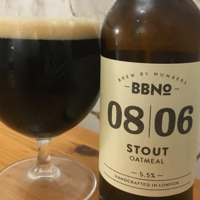 08|06 Stout - Oatmeal 5.5%, Brew By Numbers, England