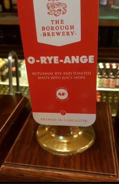 O-Rye-Ange 4.8%, The Borough Brewery, England
