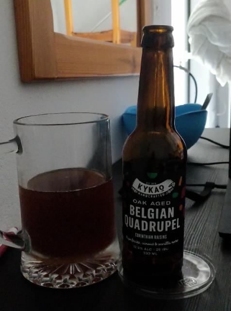 Oak Aged Belgian Quadrupel 12.0%, Kykao Microbrewery, Greece