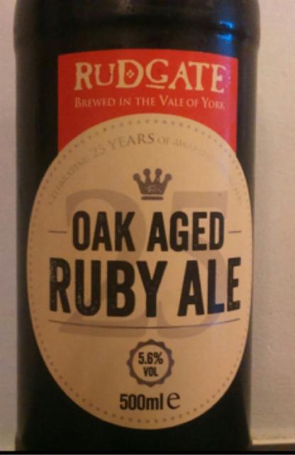 Oak Aged Ruby Ale 5.6%, Rudgate Brewery, England