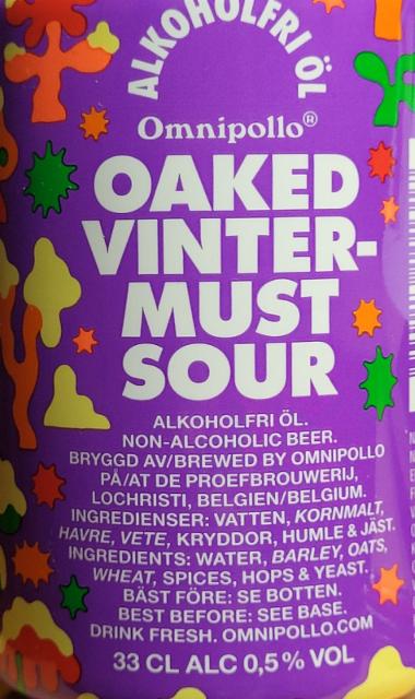 Oaked Vintermust Sour 0.5%, Omnipollo, Sweden