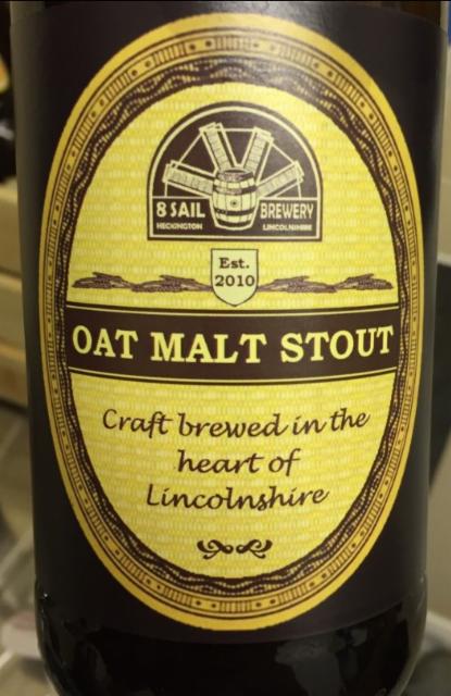 Oat Malt Stout 4.6%, 8 Sail Brewery, England