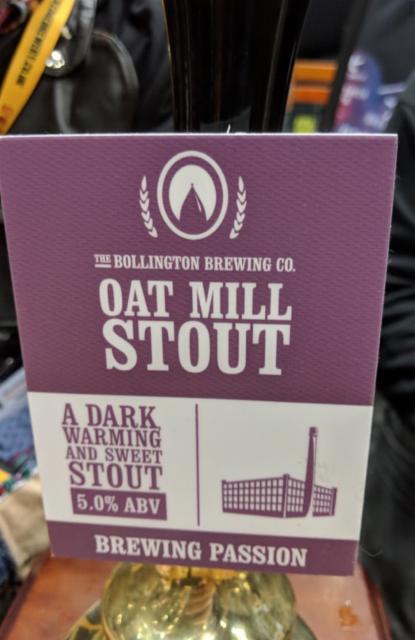 Oat Mill Stout 5.0%, Bollington Brewing, England
