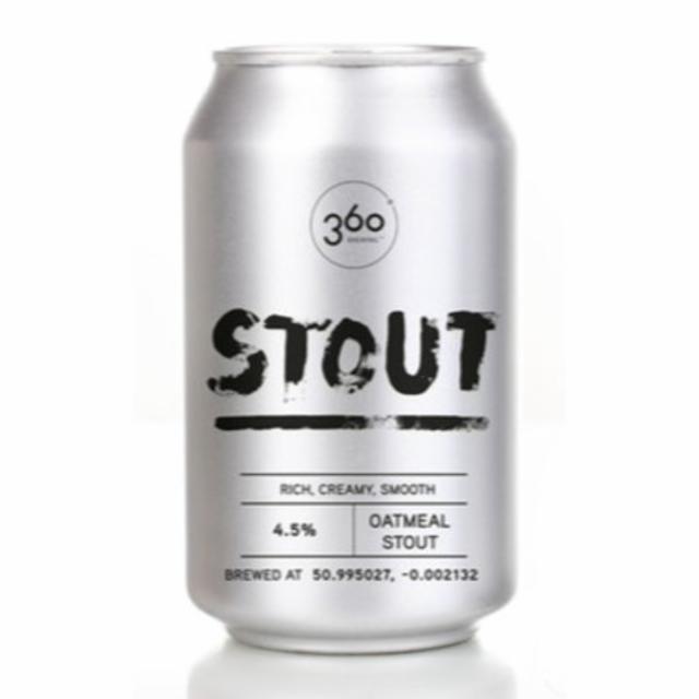 Oatmeal Stout 5.4%, 360° Brewing Company, England