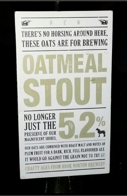 Oatmeal Stout 5.2%, Hook Norton Brewery, England