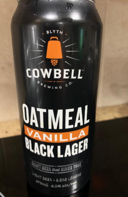 Oatmeal Vanilla Black Lager 4.0%, Cowbell, Canada