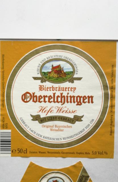 Oberelchingen Helle Weisse 5.0%, Kloster Bräuerep Oberelchingen, Germany