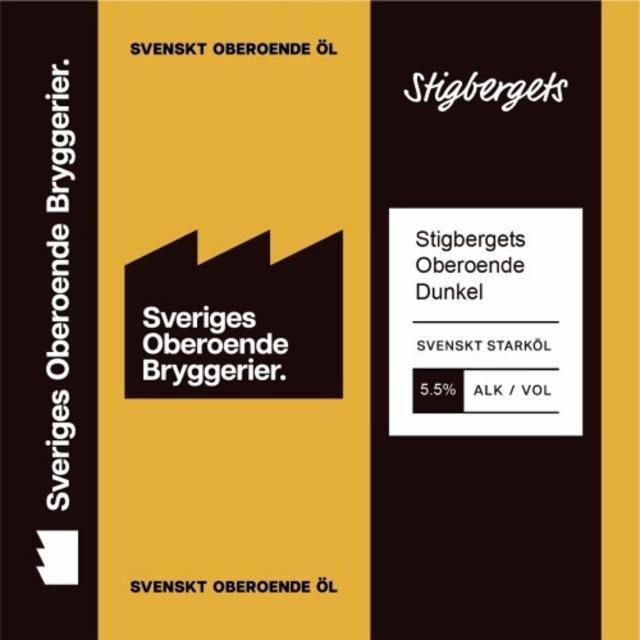 Oberoende Dunkel 5.5%, Stigbergets Bryggeri, Sweden