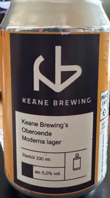 Oberoende Moderna Lager, KEANE BREWING