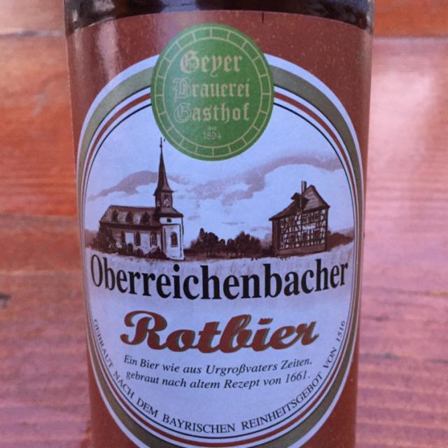 Oberreichenbacher Rotbier, Brauereigasthof Geyer, Oberreichenbach