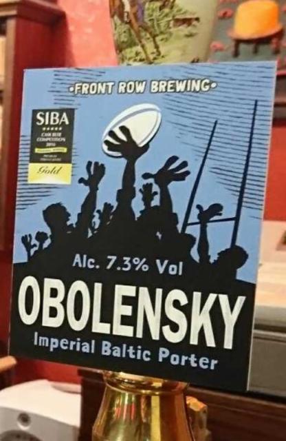 Obolensky 7.3%, Front Row Brewing, England