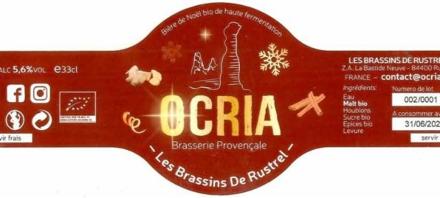 Ocria De Noël 5.6%, Ocria - Les Brassins De Rustrel, France