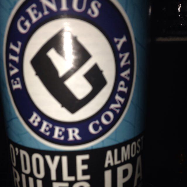 O'Doyle Rules Almost IPA 5.5%, Evil Genius Beer Company, United States